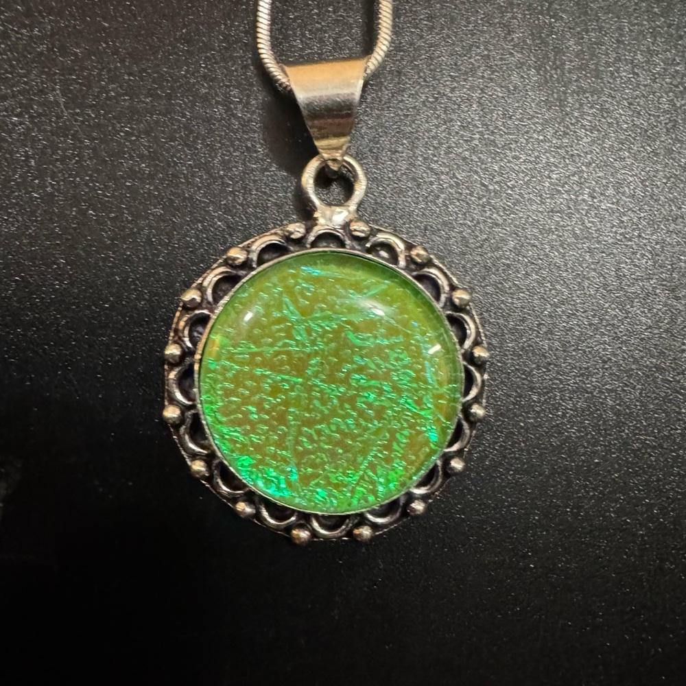 Triplet Opal with .925 sterling silver necklace